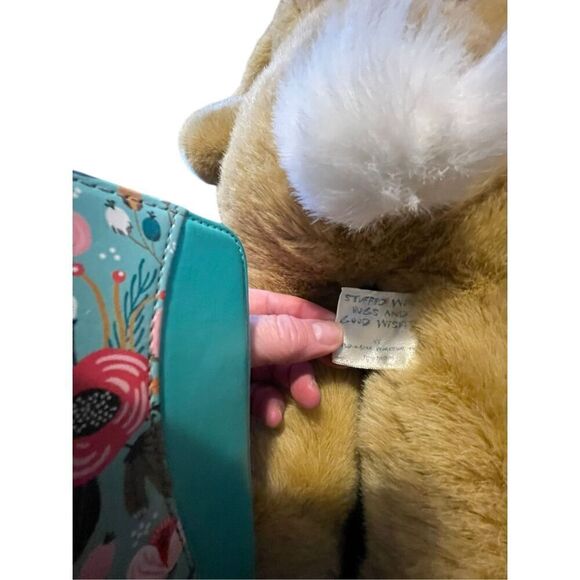 Stuffed With Hugs and Good Wishes Bunny Plush Toy Pink Robe Slippers Build a Bea - Picture 9 of 15